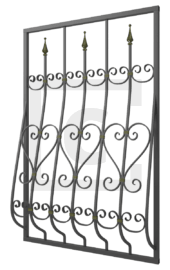 Решётка на окно дутая кованая 6-3