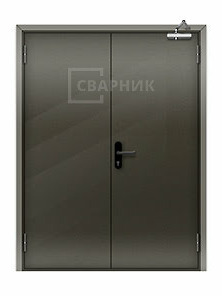 Двупольная глухая противопожарная дверь ДПМ-02 2 типа без порога