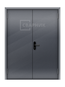 Дверь для хозблока двустворчатая лист стали 1,5 мм ДХ-027